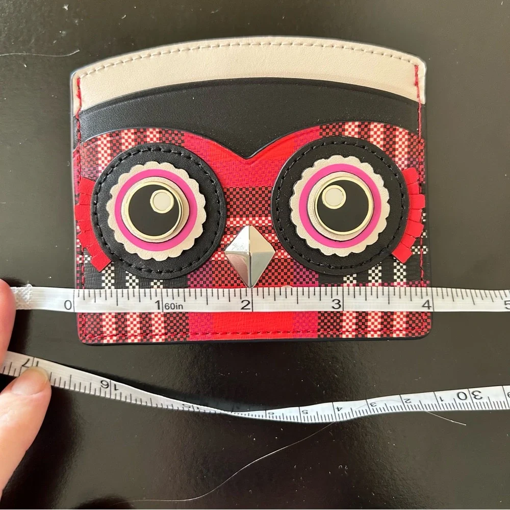 Kate Spade Blinx Plaid Owl Cardholder